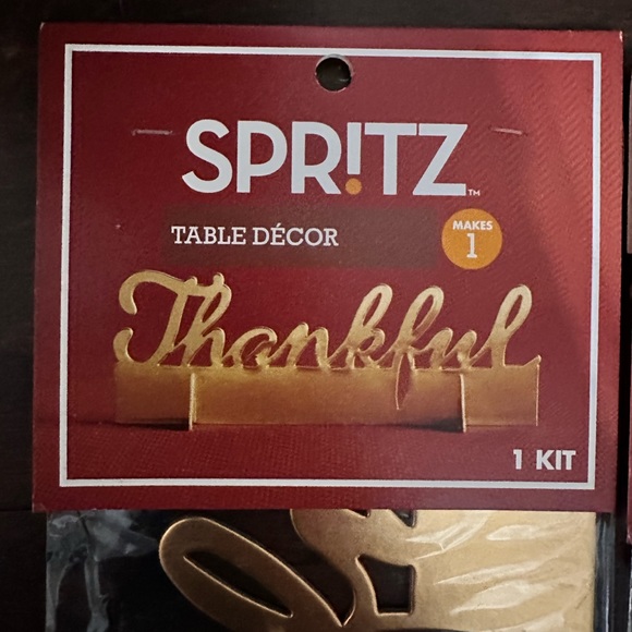 NWT 2ct. Spritz Thankful Table Decor - Picture 2 of 4